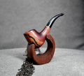 Elegant Handcrafted Artisan Rosewood Smoking Pipe with Stand Luxury Frosted Wood Tobacco Pipe