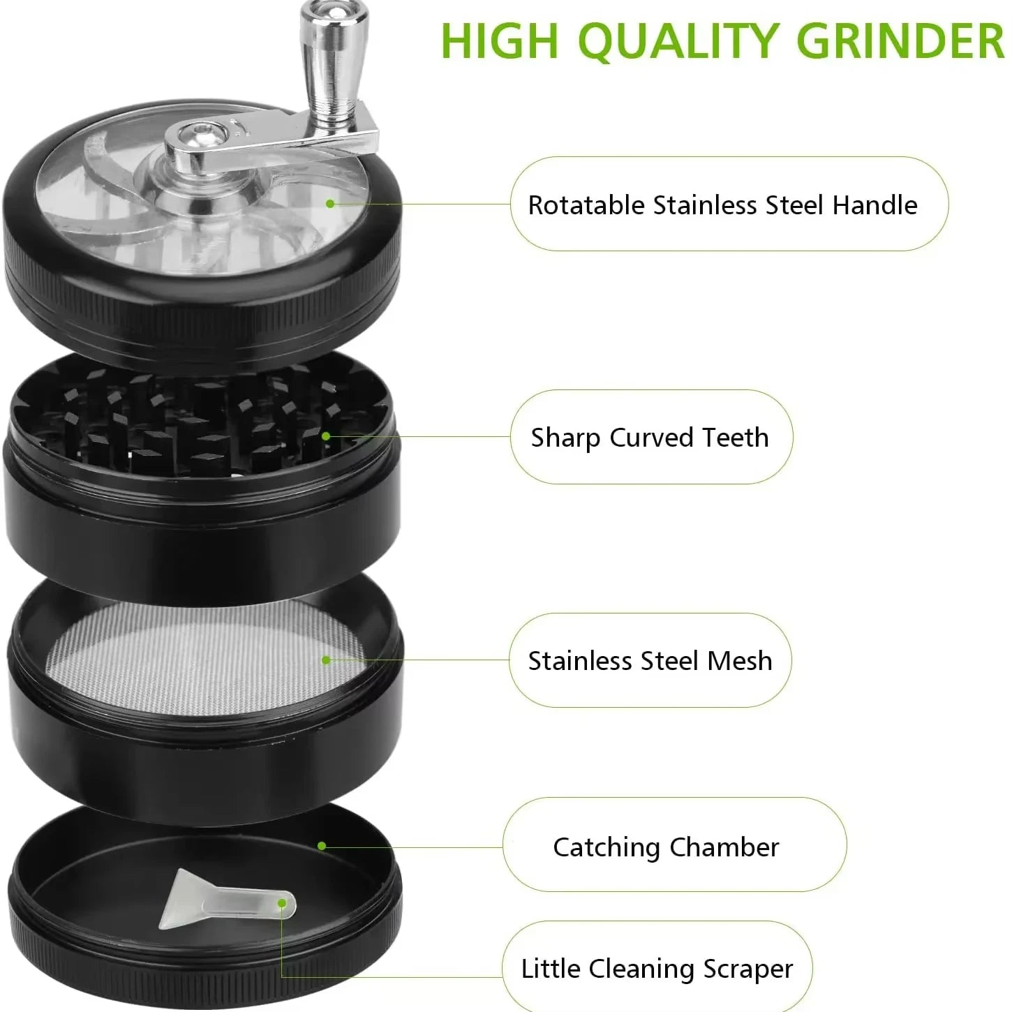 Tobacco Grinder 4-layer/Zinc Alloy