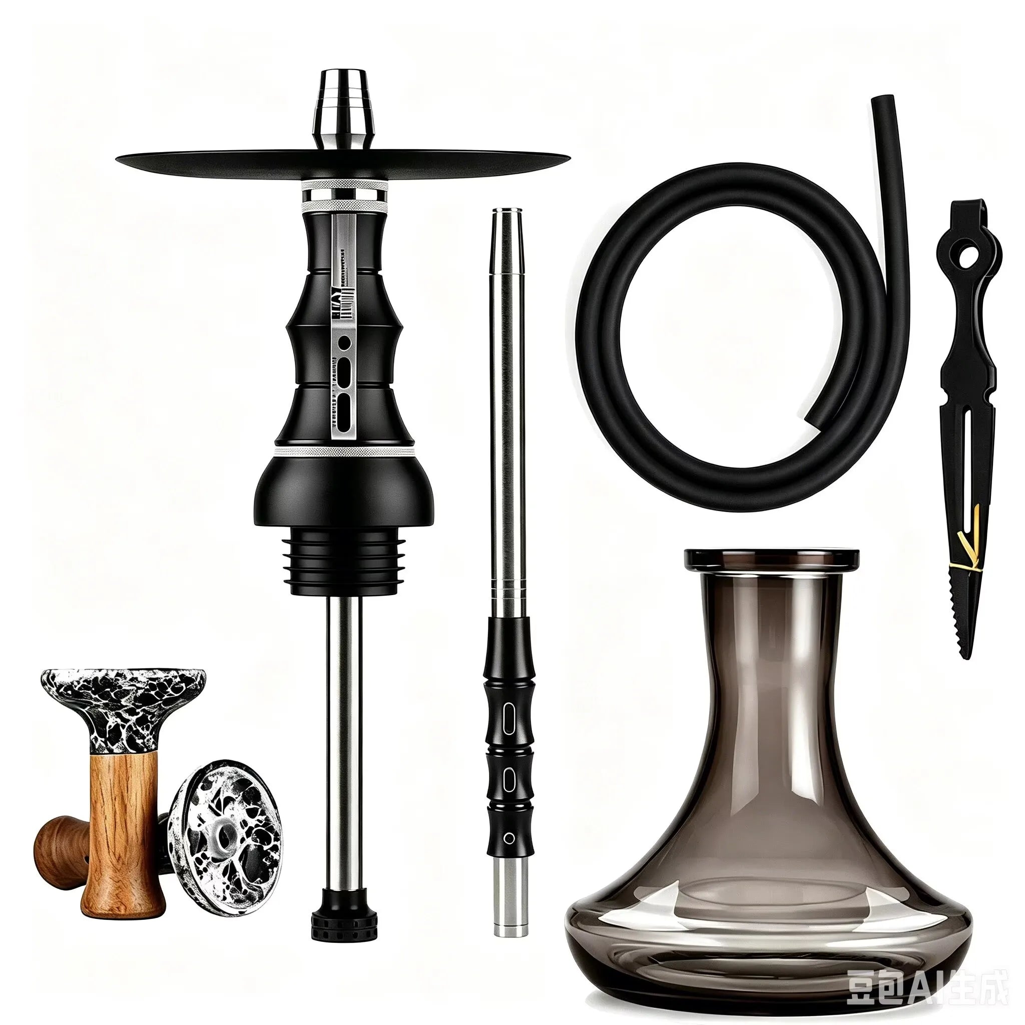 Modern Aluminum Hookah-Complete Set Shisha Narguile/Pipe Full Accessories Kit
