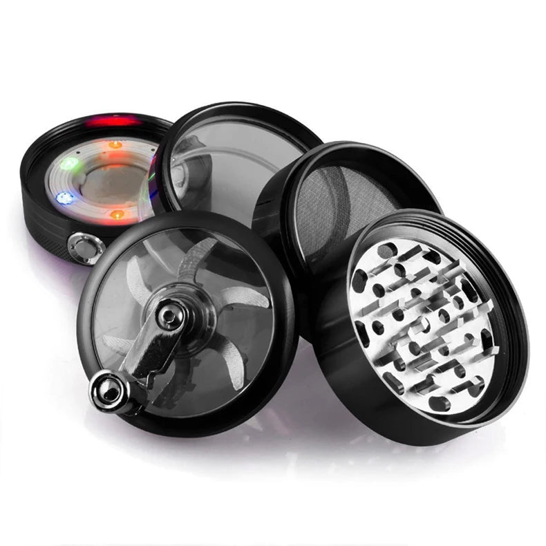 Electric Light 5 Pieces Grinder -Tobacco Herb Hand Accessories