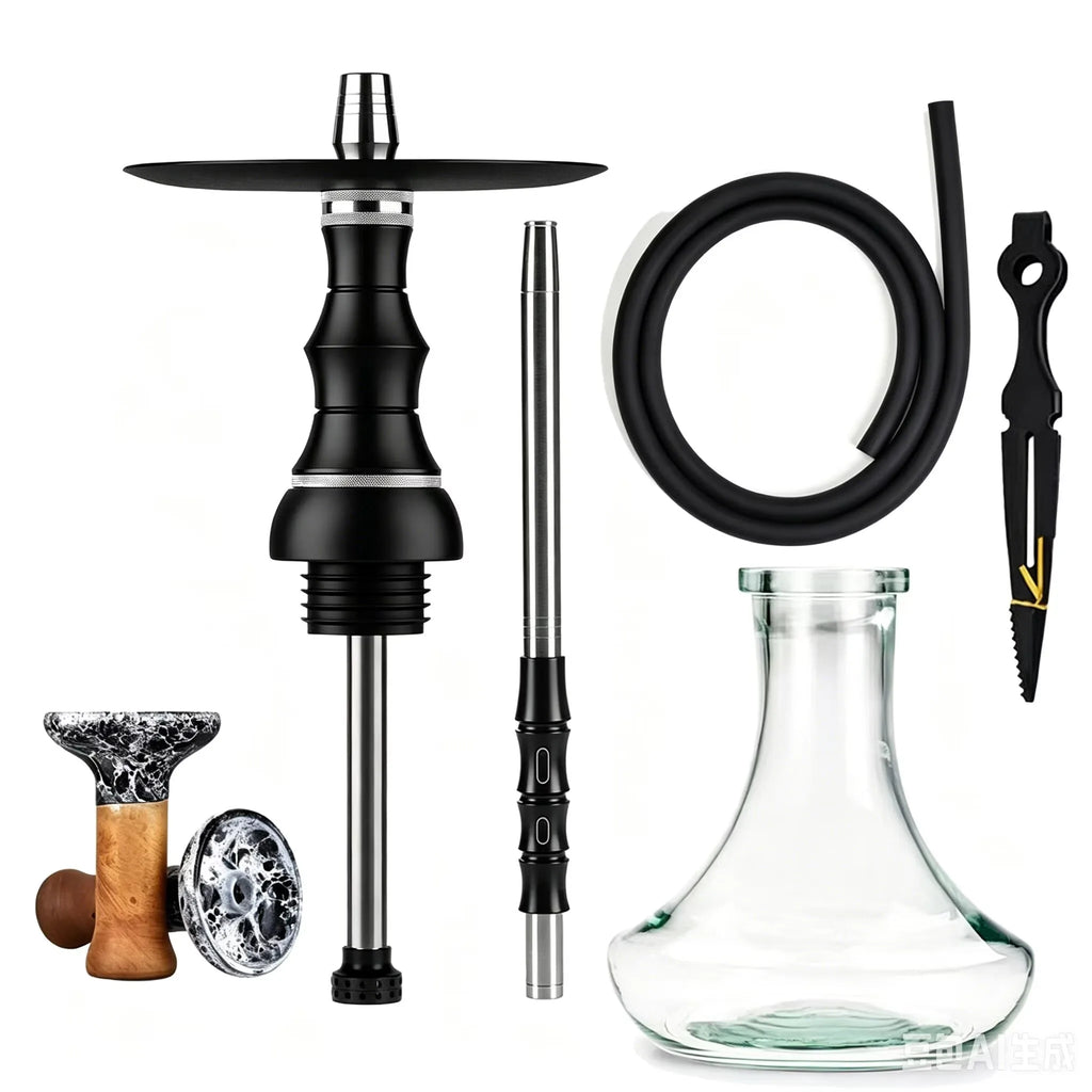 Modern Aluminum Hookah-Complete Set Shisha Narguile/Pipe Full Accessories Kit