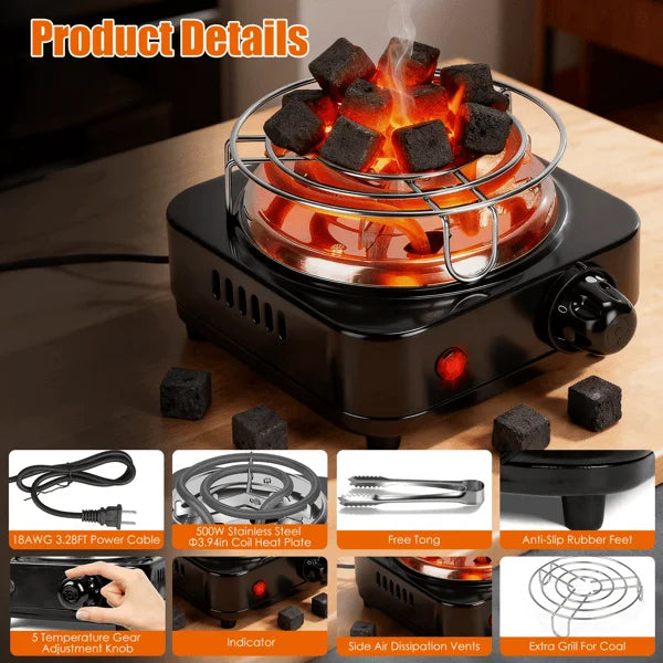 Electric Charcoal Burner for Hookah Fast Heating